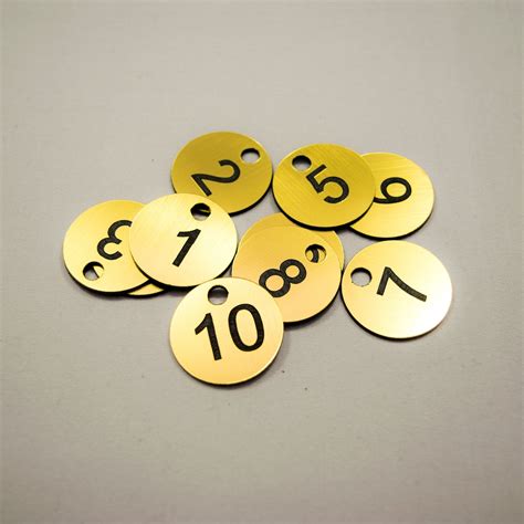 Set Of 10x3cm Laser Engraved Number Discs Table Tags Etsy Uk