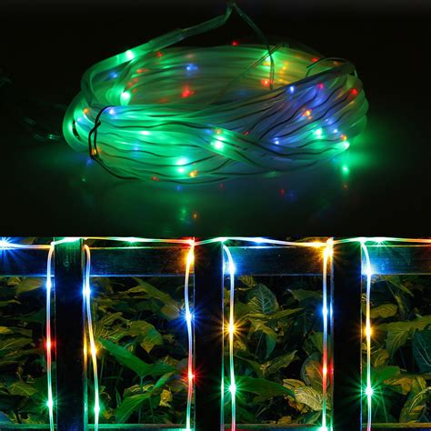 33ft 100leds solar rope tube fairy lights led string waterproof outdoor garden ebay