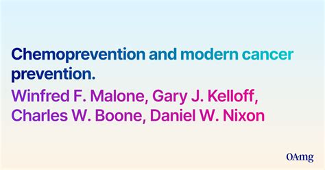 Pdf Chemoprevention And Modern Cancer Prevention By Winfred F