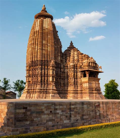 Famous Temples Of Khajuraho With Sculptures India Stock Image Image