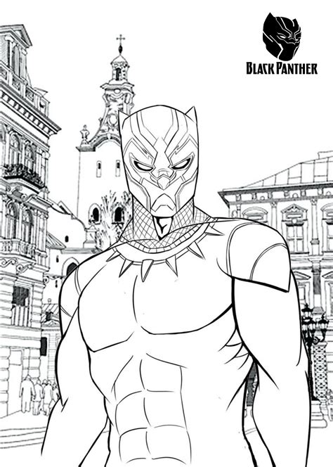 Black Panther Marvel Easy Coloring Pages Printable Coloring Pages