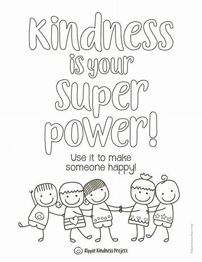 Kindness Coloring Pages Children Activities Posters Compassion