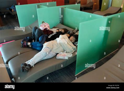 Passengers Resting At The Nap Zone At The New Passenger Terminal 2 Of