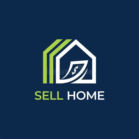 Modern Elegant Home Money Logo Buyer Seller House Real Estate Stock