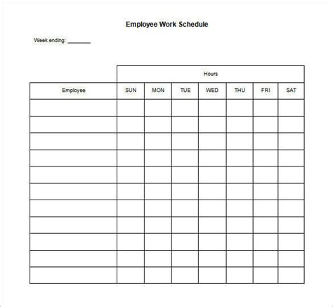 11 Employee Schedule Format Excel Templates