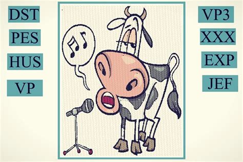 The Singing Cow · Creative Fabrica