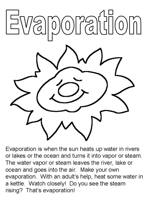 Water Cycle For Kids Coloring Page - Coloring Home