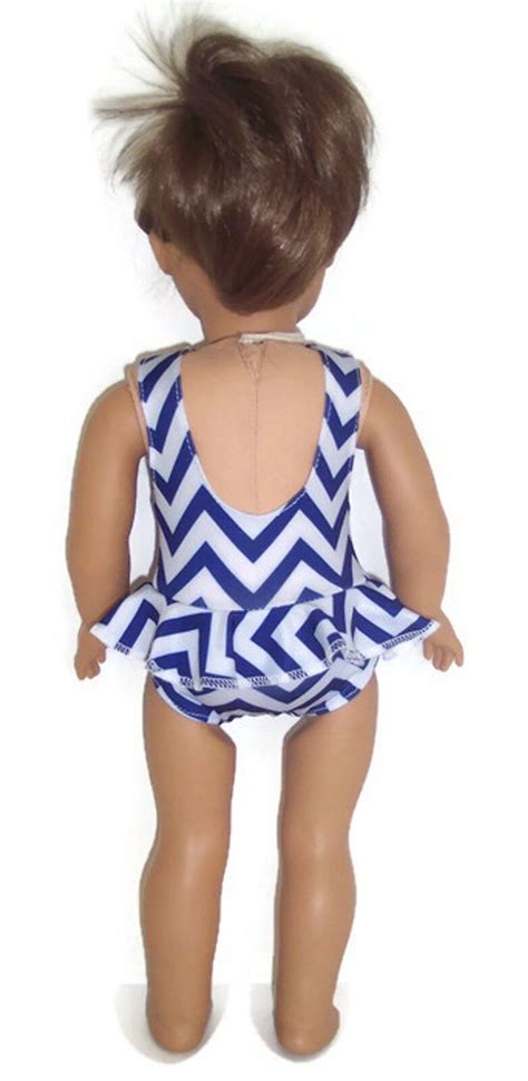 blue and white swimsuit and beach ball for 18 inch american girl doll clothes ebay