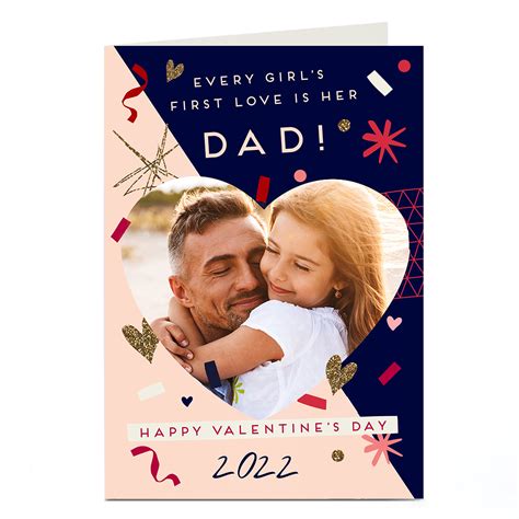 buy photo valentine s day card dad every girl s first love for gbp 1 79 card factory uk