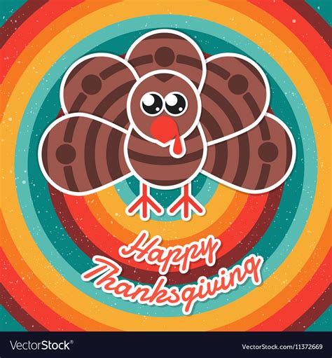 Happy Thanksgiving Turkey Royalty Free Vector Image