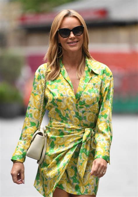 Amanda Holden Style Seventies Inspired Racy Wrap Dress Glamour