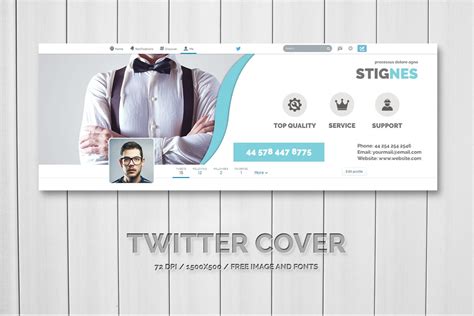 1500 pixels wide by 500 pixels tall. Twitter Header Cover ~ Twitter Templates ~ Creative Market