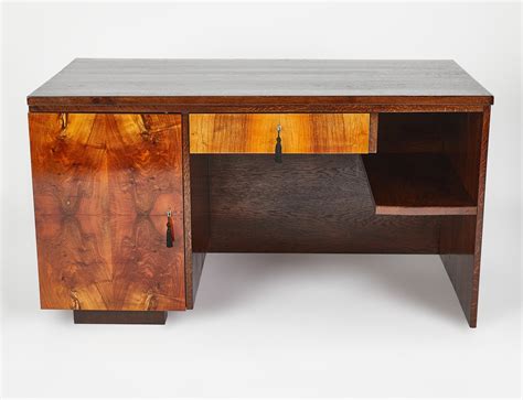 Rare Art Deco Office Desk With Drawers By Jindrich Halabala For Up