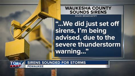 Sirens Sound During Severe Storm In Waukesha County Causing Some