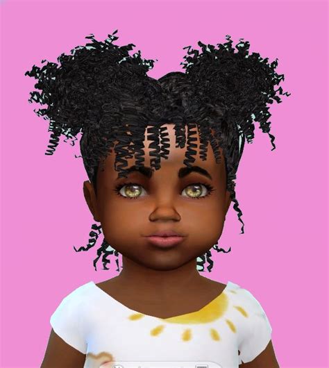 Three Versions Hair Kadilenia Sims Toddler Hair Sims 4 Afro Hair