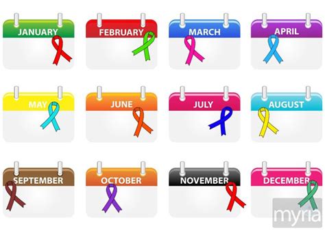 61 Best Awareness Months Images On Pinterest Awareness Ribbons