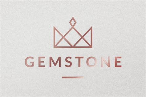 Premium Psd Gemstone Jewelry Business Logo Psd Template In Metallic Style