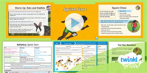 Sprint Start Lesson Plan Year 5 Twinkl Pe Planning