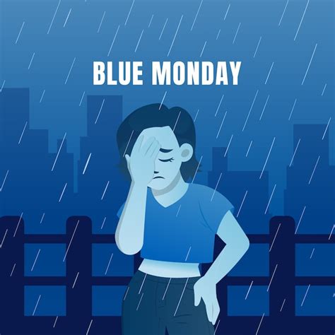 Premium Vector Gradient Blue Monday Illustration