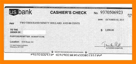 Blank Cashier Check Template To Print