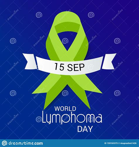 World Lymphoma Awareness Day September 15th Stock Illustration