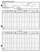 Free Employee Payroll Forms Images
