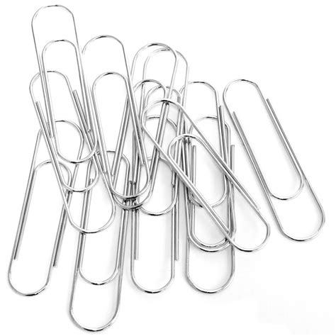 Jumbo Metal Paper Clips 4 Bright Silver 12 Pc