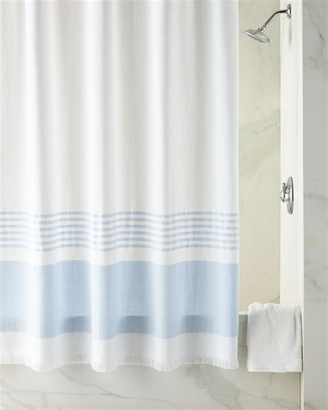 Kassatex Lakeside Fouta Shower Curtain Okoboji Jack And Jill Bathroom