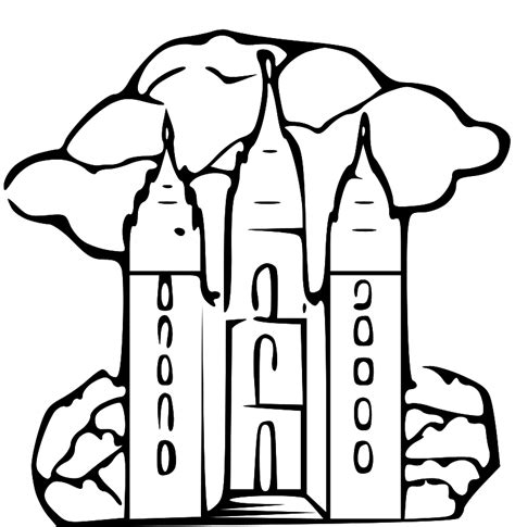 Salt Lake Temple Coloring Page Coloring Home