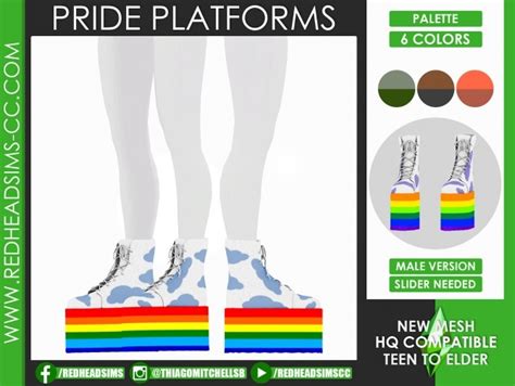 Pride Platforms By Thiago Mitchell At Redheadsims The Sims 4 Catalog