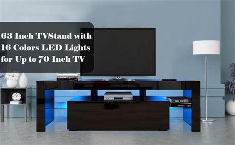 Amazon Ssline Glossy Led Tv Stand With Colors Rgb Led Lights