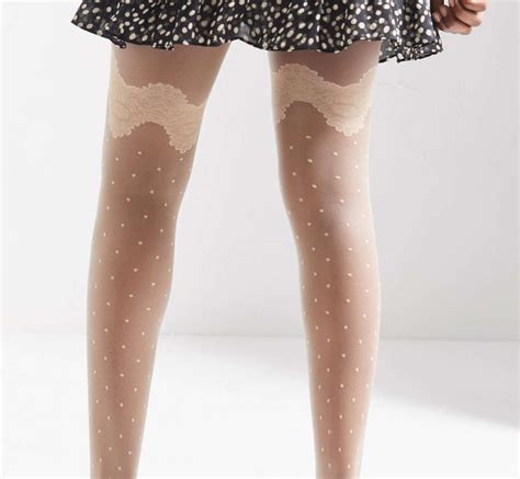 Out From Under Lacy Faux Thigh High Tight Urban Outfitters