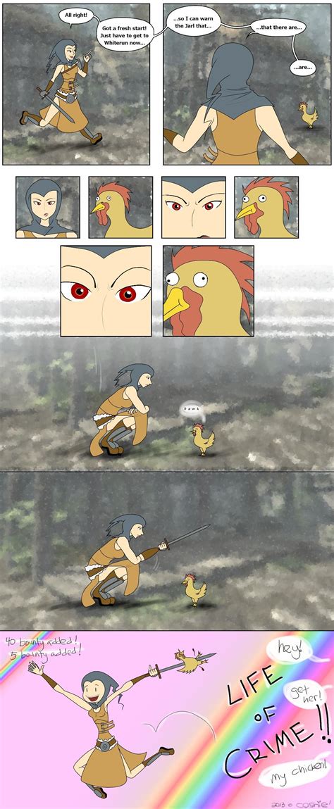 Skyrim Comic What Happens When You Kill A Chicken Via