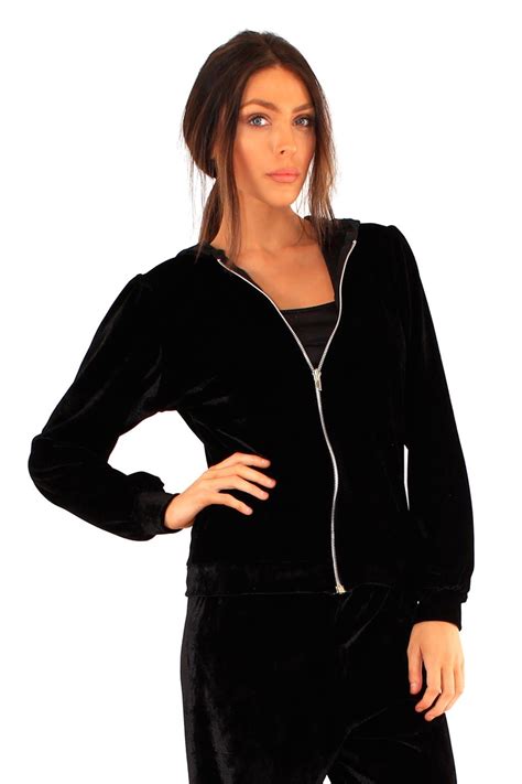 Womens Velour Hoodie Full Zip Crushed Velvet Loungewear Casual Long Sleeve Tops Ebay