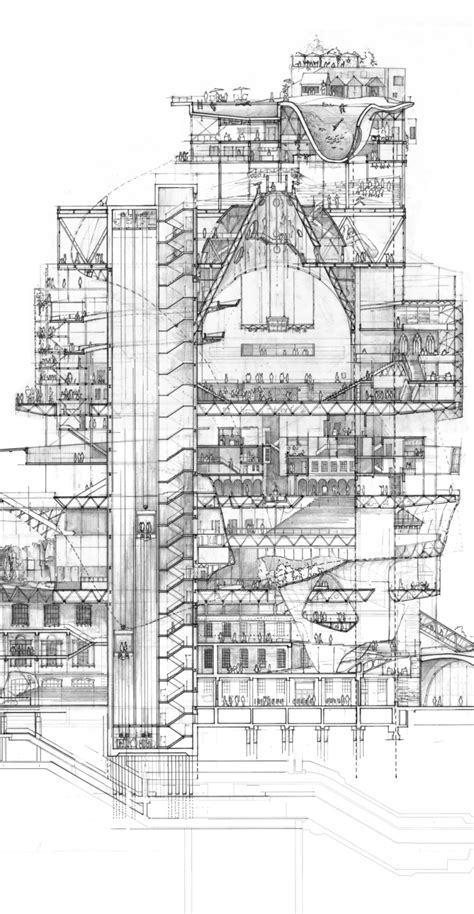 An architectural drawing whether produced by hand or digitally, is a technical drawing that visually communicates how a building and/or its elements will function and appear when built. The Perfect Drawing: 8 Sensational Sections That Raise The ...