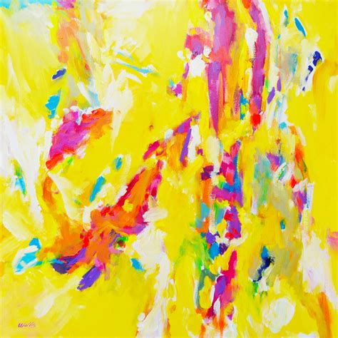 Yellow Abstract Art Charles Wallis
