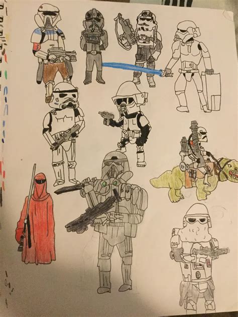 Drew All The Different Types Of Stormtroopers What Do U Think😅 Rstarwars