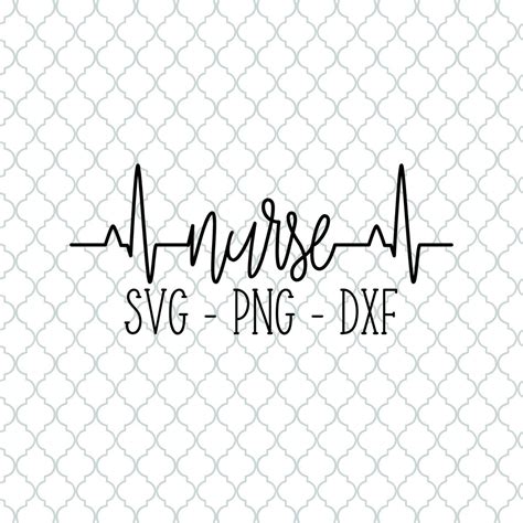 Nurse Heartbeat Svg Png Dxf Nursing School Cut File Etsy
