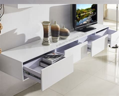 Galaxi White Wall Mounted Tv Cabinet