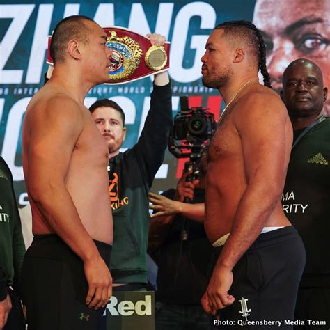 Zhilei Zhang 287 2 Vs Joe Joyce 281 Weigh In Results For Saturday Night On Dazn From London
