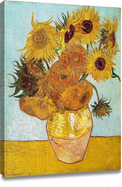 Amazon Com Famous Oil Paintings Sunflowers By Vincent Van Gogh Canvas