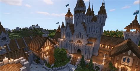 Minecraft Medieval Mountain Castle