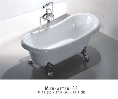 The pros and cons of 9 bathtub materials. Bath Tub Manhattan-63 | Soaking bathtubs, Best bathtubs ...