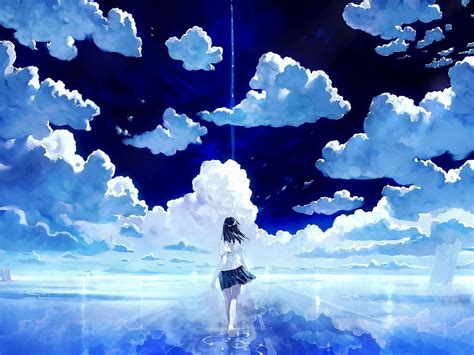 Her Blue Sky Anime Wallpapers Wallpaper Cave