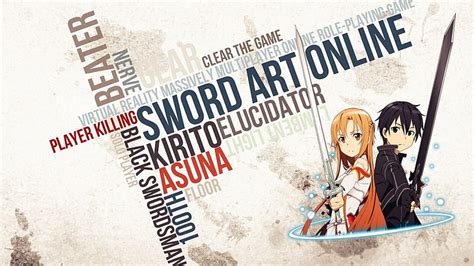 Hd Wallpaper Sword Art Online Kirito And Asuna Illustration Anime