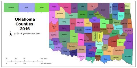 Map Of Oklahoma Counties