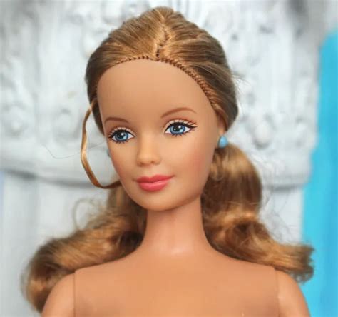 Barbie Doll Nude Curly Strawberry Blonde Hair Tnt Click Knees Pearl