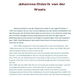 Johannes Diderik Van Der Waals Doc