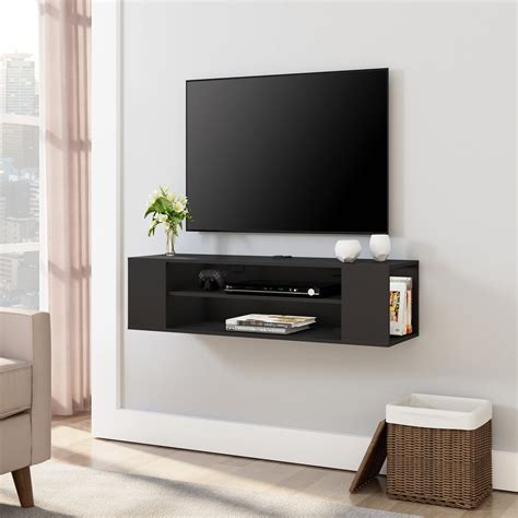 Buy Fitueyes Floating Tv Unit Cabinet Wall Mounted Tv Shelf With 4