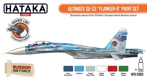 Htk Cs83 Ultimate Su 33 Flanker D Paint Set Su 27k Colours Hataka